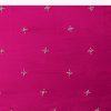 Rani Pink Satin Chinon Saree With Scallop Border And Unstitched Blouse Piece
