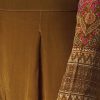 Mustard Printed Palazzo Set In Chiffon With Stone Work Kurta