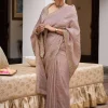 13093-beige-crushed-tissue-saree-with-embroidered-border-10.webp Beige Crushed Tissue Saree With Embroidered Border