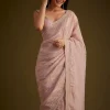 13093-beige-crushed-tissue-saree-with-embroidered-border-2.webp Beige Crushed Tissue Saree With Embroidered Border