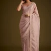 13093-beige-crushed-tissue-saree-with-embroidered-border-3.webp Beige Crushed Tissue Saree With Embroidered Border