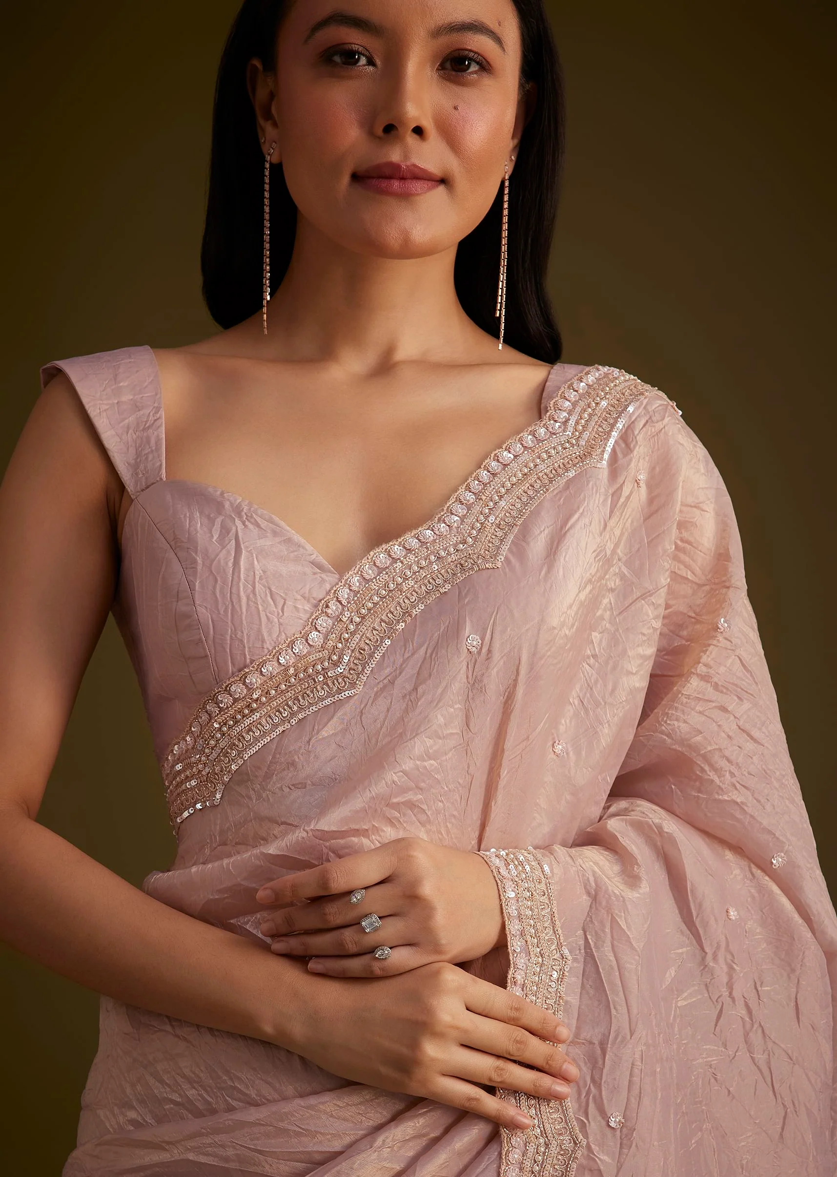 13093-beige-crushed-tissue-saree-with-embroidered-border-5.webp Beige Crushed Tissue Saree With Embroidered Border