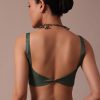Moss Green Tussar Saree With Unstitched Blouse