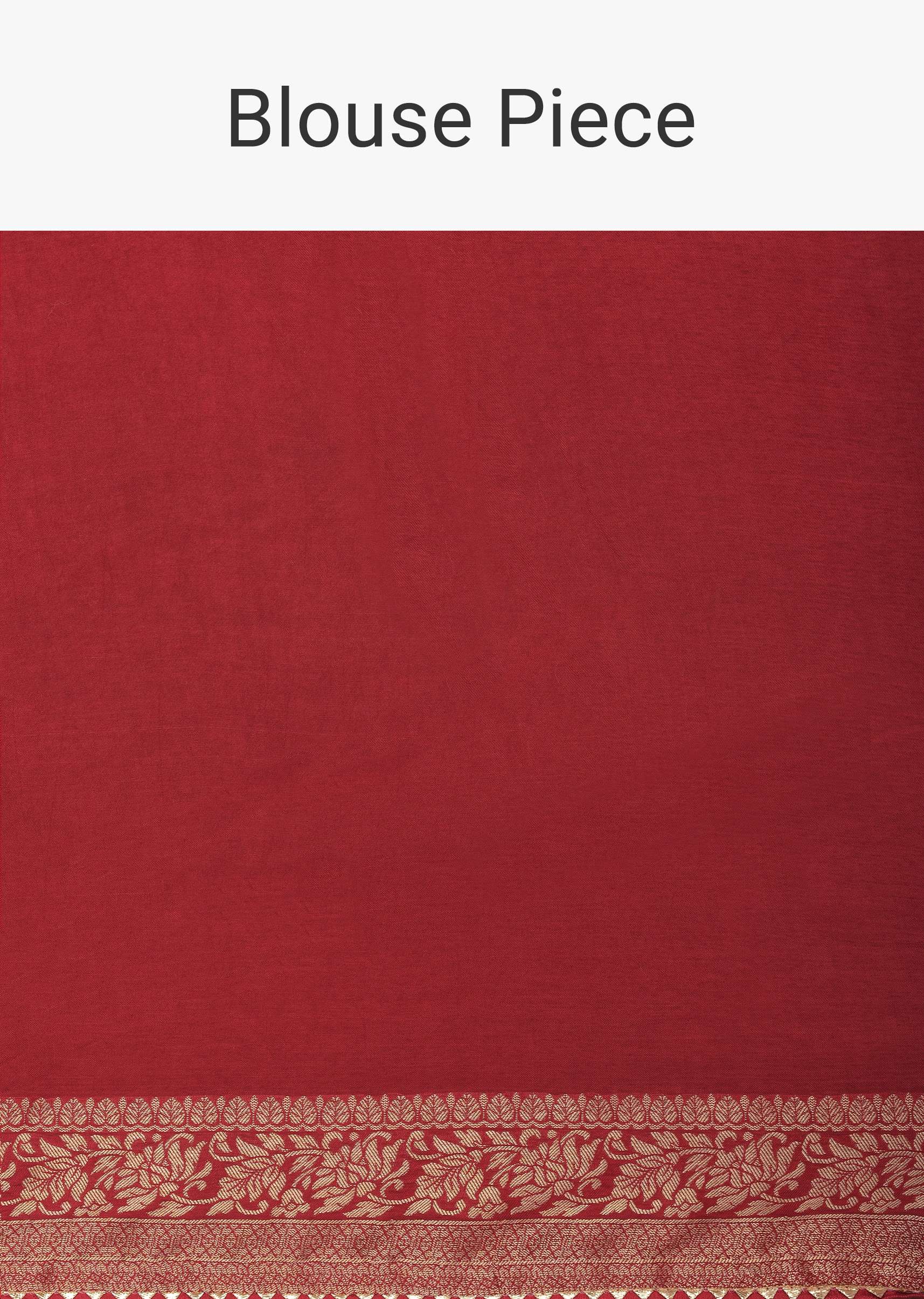 Red Bandhani Weave Saree In Silk With Unstitched Blouse Piece