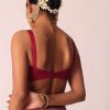 Red Bandhani Weave Saree In Silk With Unstitched Blouse Piece
