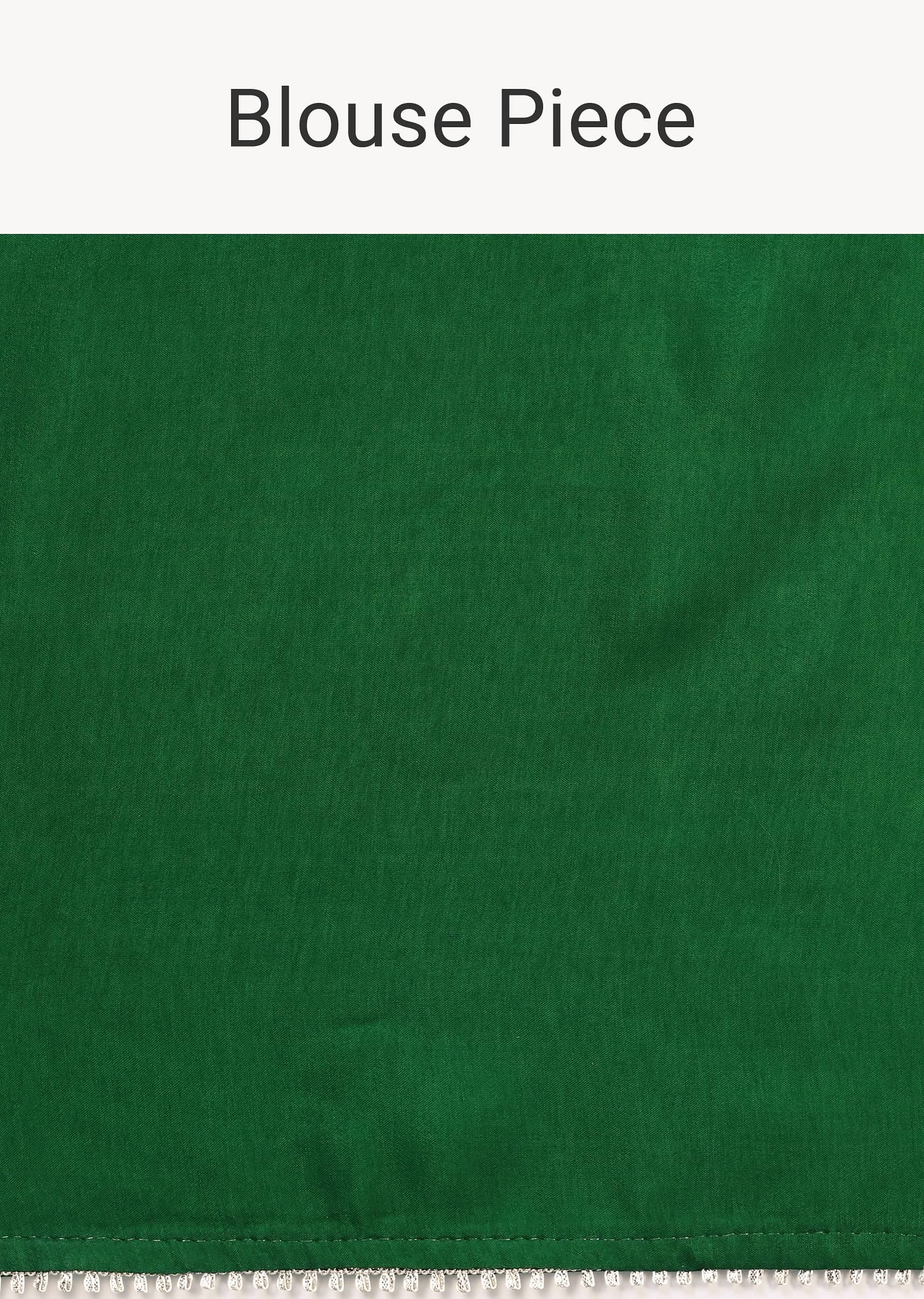 Green Bandhani Silk Saree With Gota Work And Unstitched Blouse Piece