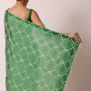 Green Bandhani Silk Saree With Gota Work And Unstitched Blouse Piece