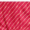 Hot Pink Lehariya Saree In Gota Patti Work With Unstitched Blouse