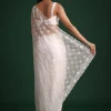 White Organza Saree With Cutdana And Sequin Embroidery