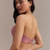 Pink Glass Tissue Saree With Sequins And Moti Embroidered Border
