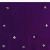 Purple Satin Chinon Saree With Stone Embellishments And Unstitched Blouse Piece