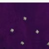 Purple Satin Chinon Saree With Stone Embellishments And Unstitched Blouse Piece