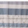 Blue Organza Striped Saree With Mirror Work And Unstitched Blouse Piece