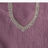 Purple Crushed Tissue Saree With Mirror And Cutdana Embellished Border