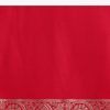 Red Zari Jaal Dola Silk Saree With Unstitched Blouse