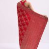 Red Zari Jaal Dola Silk Saree With Unstitched Blouse