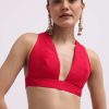 Red Zari Jaal Dola Silk Saree With Unstitched Blouse