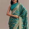 13356-turquoise-green-dola-silk-saree-with-zari-weaving-2.jpg Turquoise Green Dola Silk Saree With Zari Weaving