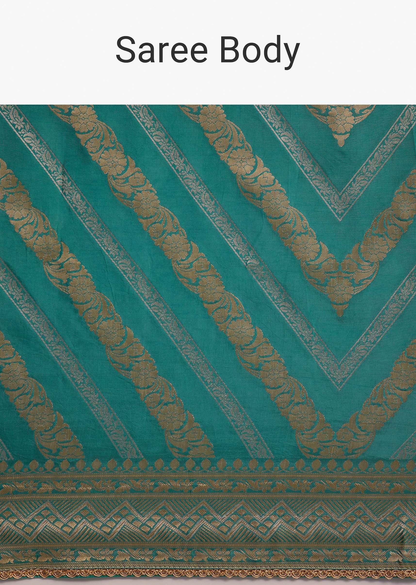 13356-turquoise-green-dola-silk-saree-with-zari-weaving-9.jpg Turquoise Green Dola Silk Saree With Zari Weaving
