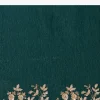 Peacock Green Crushed Tissue Saree With Cutdana And Sequin Border With Unstitched Blouse