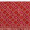 Hot Pink Woven Khadi Georgette Saree With Unstitched Blouse