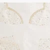 White Glass Tissue Saree With Sequin Embellishments