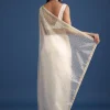 White Glass Tissue Saree With Sequin Embellishments