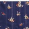 Blue Floral Print Tussar Silk Saree With Unstitched Blouse Piece