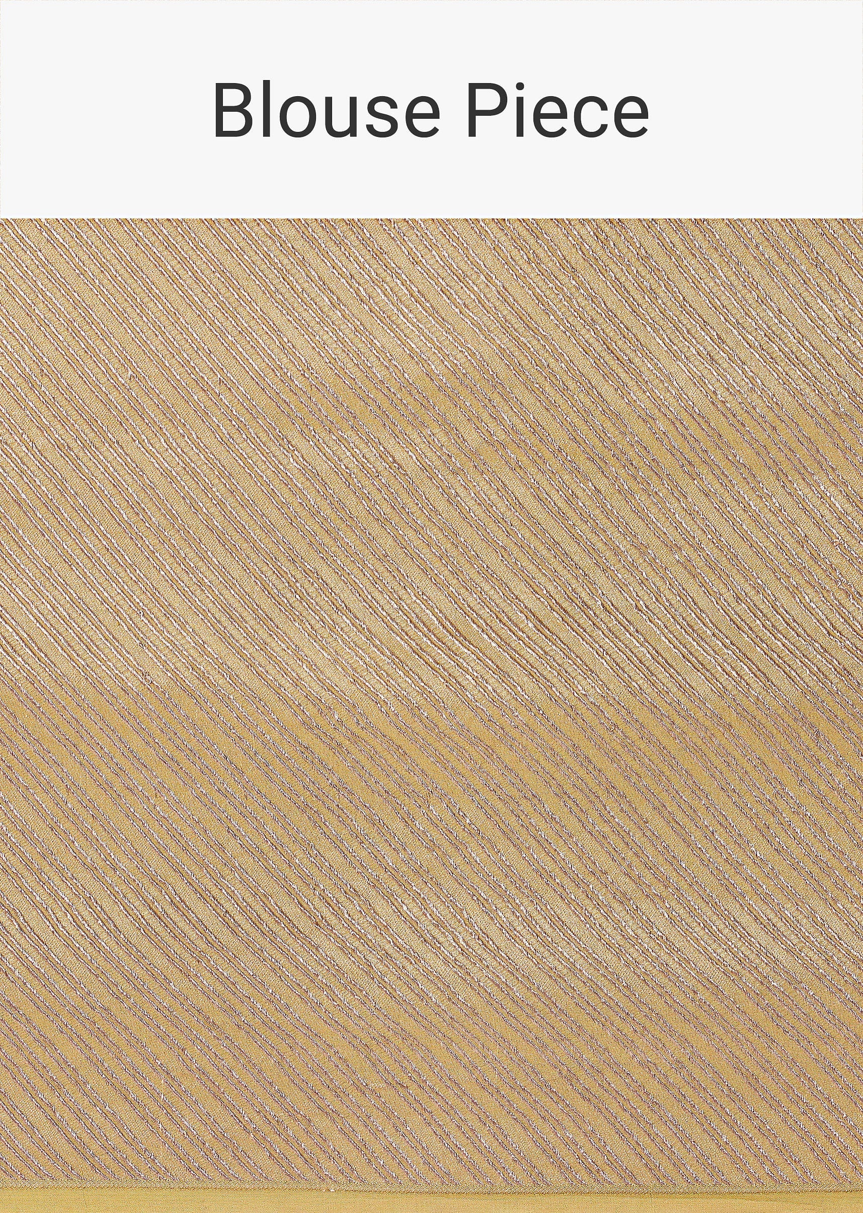 Gold Chanderi Tissue Saree With Pipe Finish Stitched Blouse