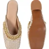 Off-White Mirror Embellished Mules
