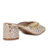 Off-White Mirror Embellished Mules