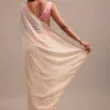 Peach Ombre Chikankari Saree With Unstitched Blouse