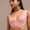 Peach Ombre Chikankari Saree With Unstitched Blouse
