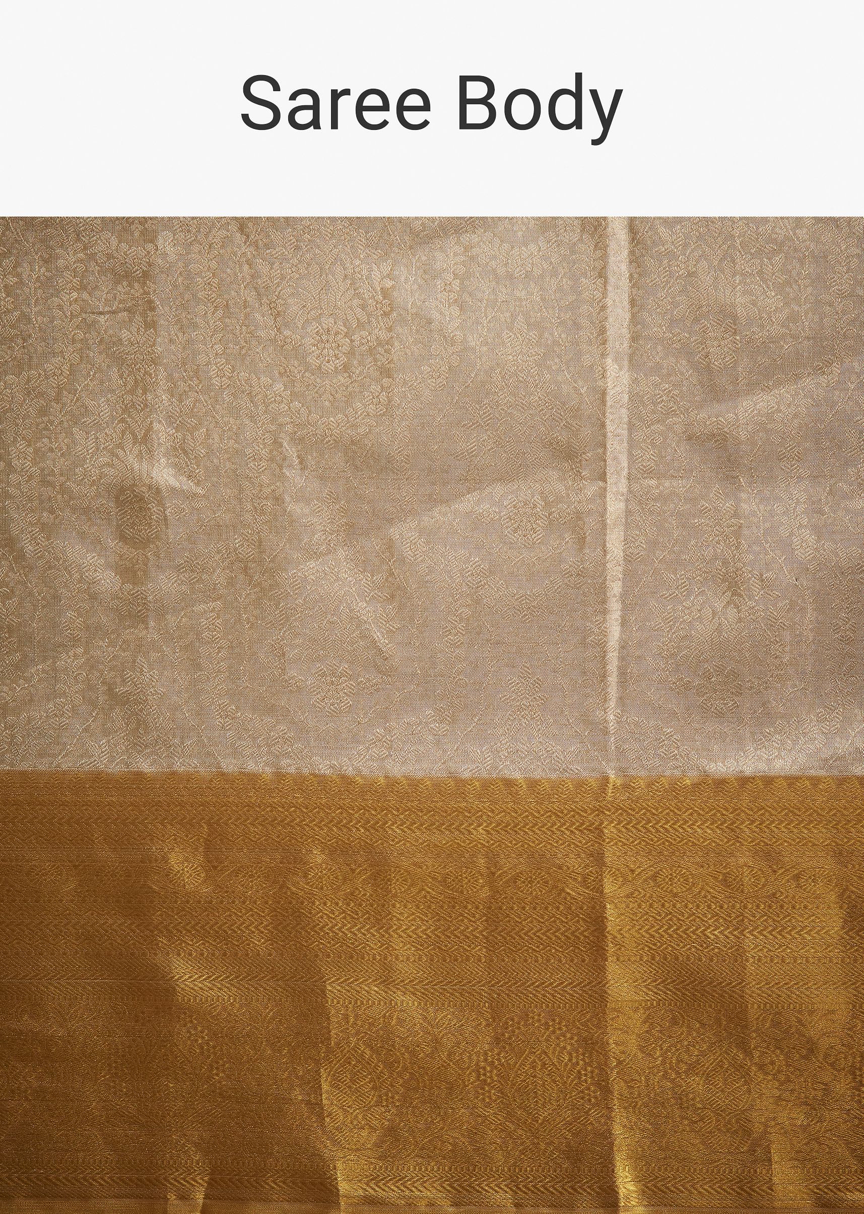 13686-silver-kanjivaram-silk-saree-with-gold-contrast-border-and-pallu-10.jpg Silver Kanjivaram Silk Saree With Gold Contrast Border And Pallu