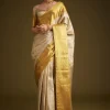 13686-silver-kanjivaram-silk-saree-with-gold-contrast-border-and-pallu-3.webp Silver Kanjivaram Silk Saree With Gold Contrast Border And Pallu