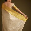 13686-silver-kanjivaram-silk-saree-with-gold-contrast-border-and-pallu-5.jpg Silver Kanjivaram Silk Saree With Gold Contrast Border And Pallu