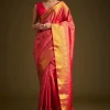 13697-rani-pink-kanjivaram-silk-saree-with-golden-zari-detailing-1.webp Rani Pink Kanjivaram Silk Saree With Golden Zari Detailing