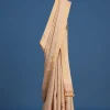 Off White Banarsi Tissue Silk Saree With Self Zari Weave