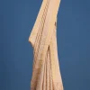 Off White Banarsi Tissue Silk Saree With Self Zari Weave