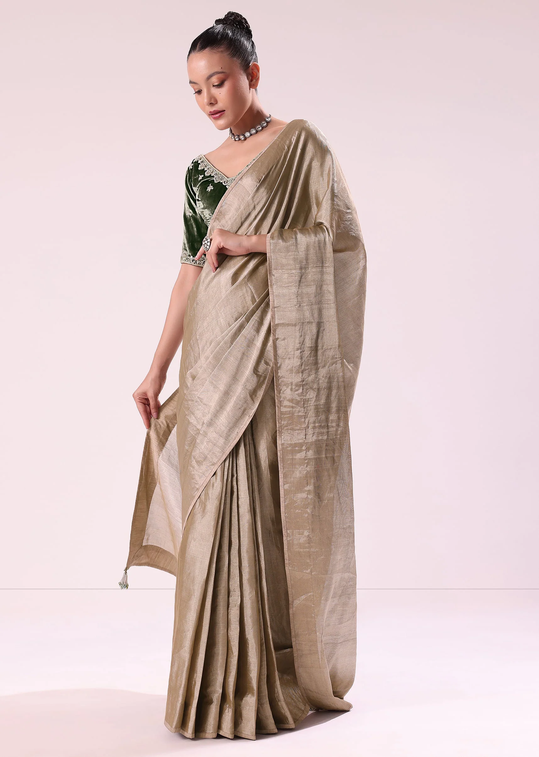 13744-silver-zari-tissue-saree-with-embroidered-emerald-green-stitched-blouse-1.webp Silver Zari Tissue Saree With Embroidered Emerald Green Stitched Blouse