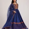 13775-navy-blue-silk-bandhani-anarkali-with-organza-dupatta-1.webp Navy Blue Silk Bandhani Anarkali With Organza Dupatta