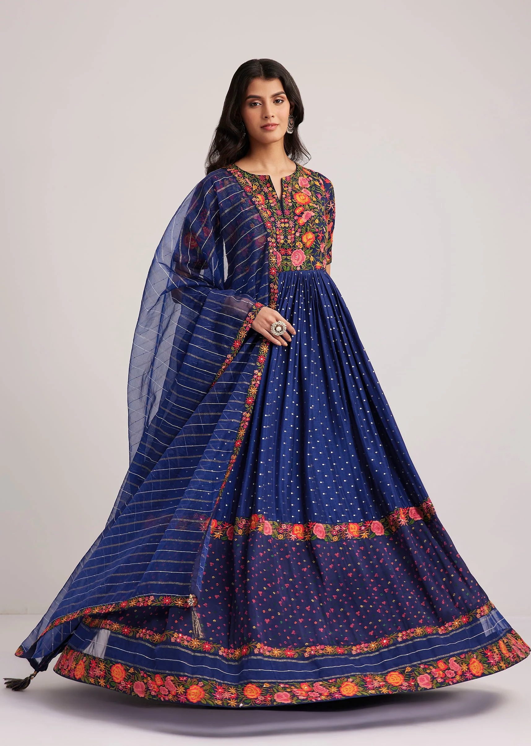 13775-navy-blue-silk-bandhani-anarkali-with-organza-dupatta-1.webp Navy Blue Silk Bandhani Anarkali With Organza Dupatta
