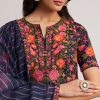 13775-navy-blue-silk-bandhani-anarkali-with-organza-dupatta-2.jpg Navy Blue Silk Bandhani Anarkali With Organza Dupatta