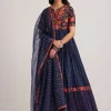 13775-navy-blue-silk-bandhani-anarkali-with-organza-dupatta-3.webp Navy Blue Silk Bandhani Anarkali With Organza Dupatta