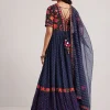 13775-navy-blue-silk-bandhani-anarkali-with-organza-dupatta-5.webp Navy Blue Silk Bandhani Anarkali With Organza Dupatta