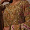 Yellow Printed Chiffon Sharara Set With Stone Work Kurta