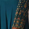 Blue Printed With Stone Detail Kurta Palazzo Set