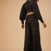 Caviar Black Palazzo And Crop-Top Set