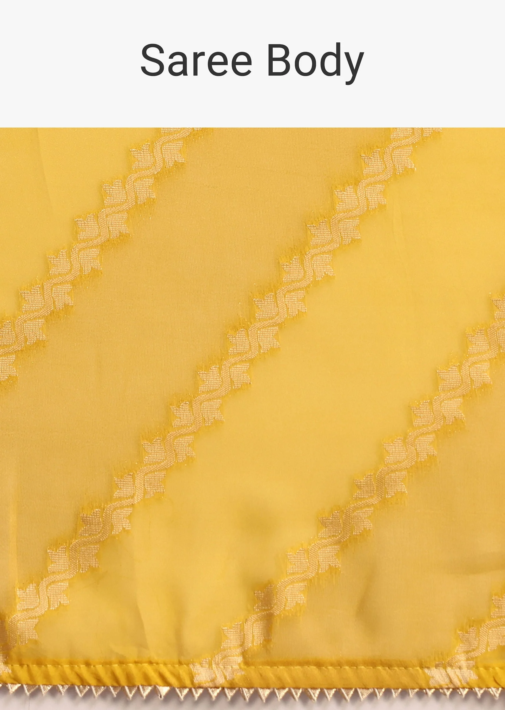 Yellow Dola Silk Leheriya Woven Saree With Gotta Patti Border