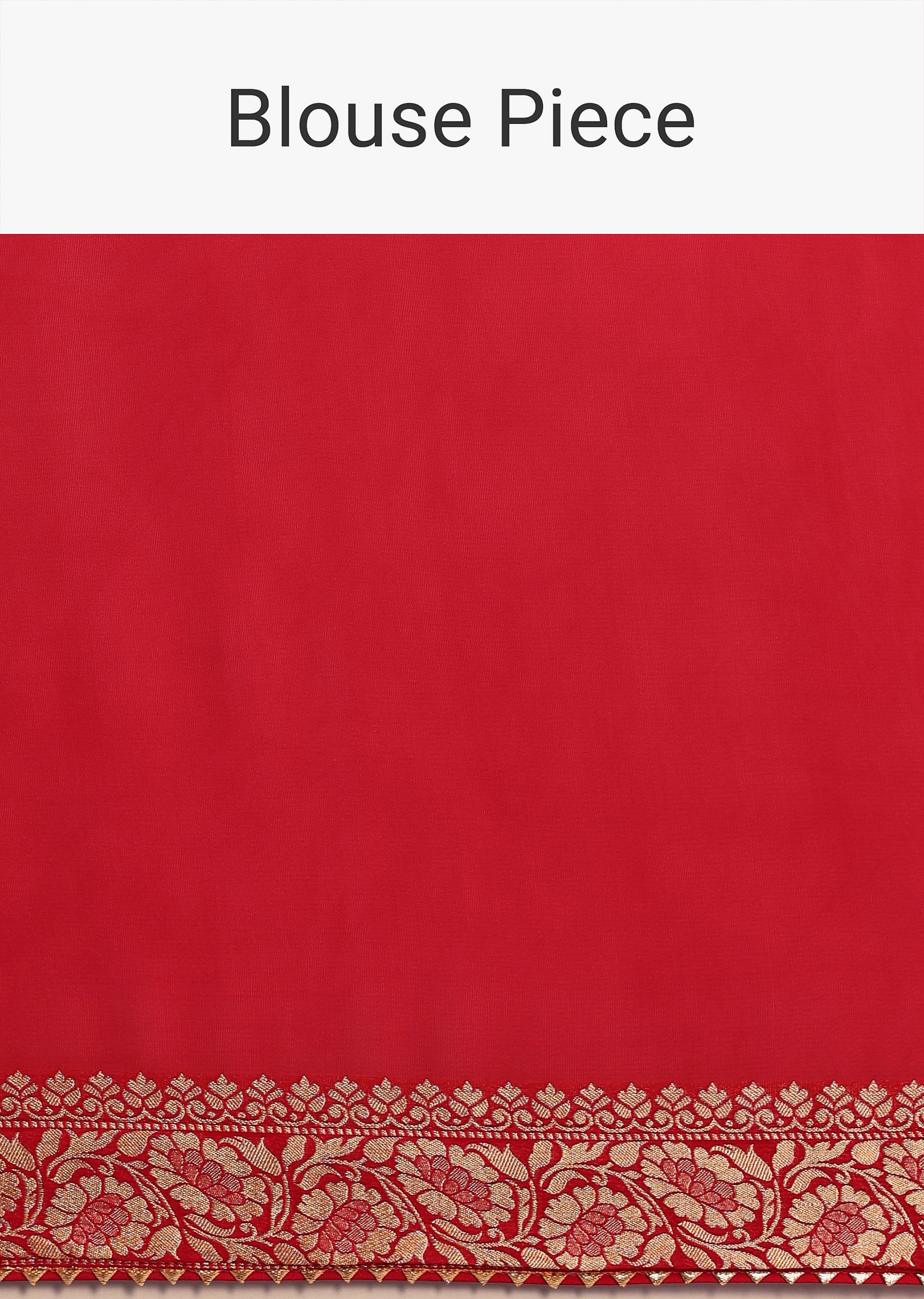 Red Woven Georgette Saree With Unstitched Blouse